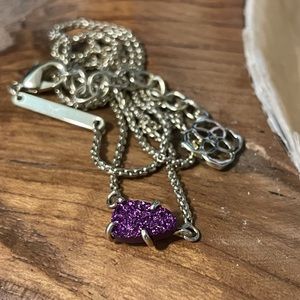 Kendra Scott Helga necklace maroon drusy